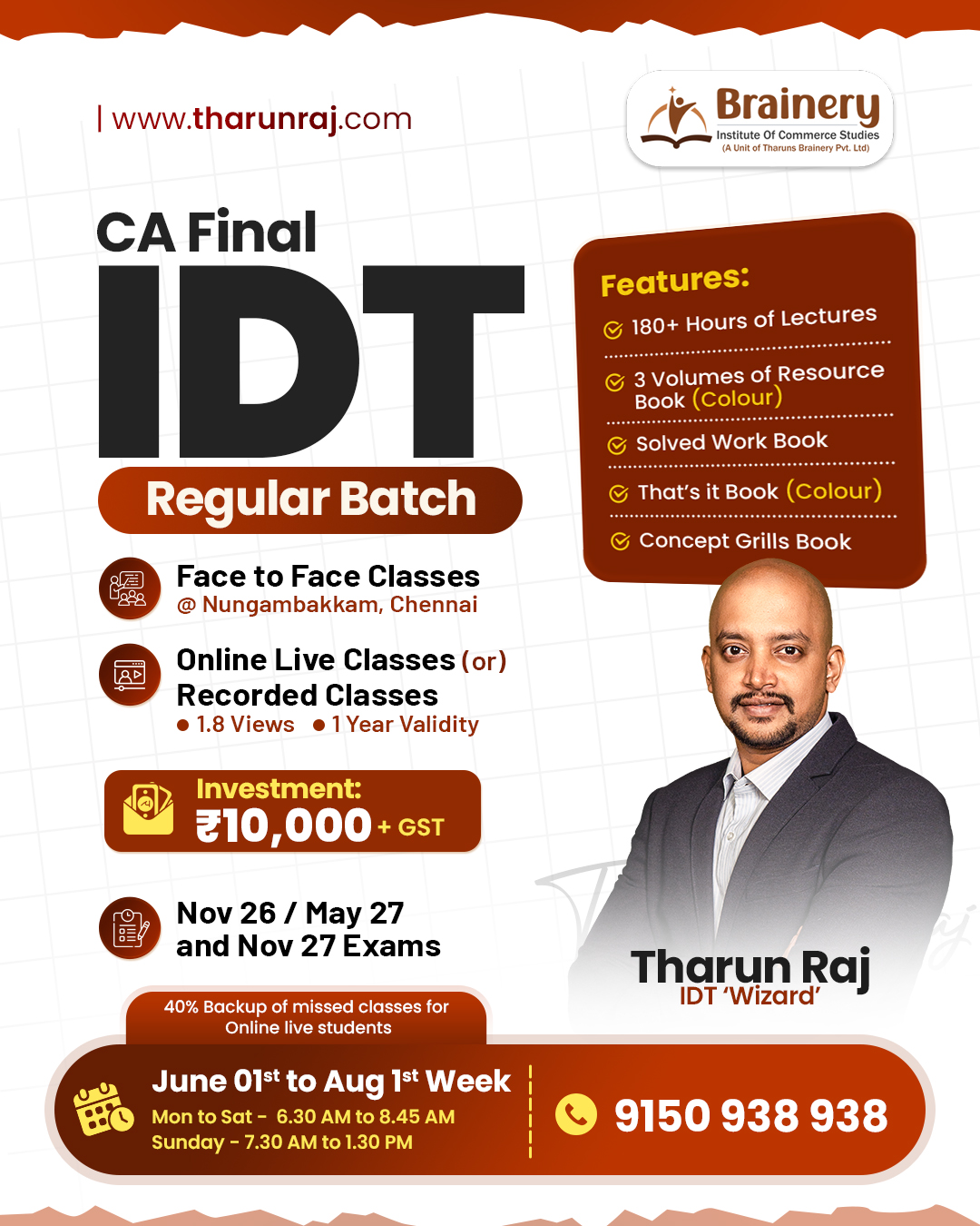 CA Final Indirect Tax | Regular Batch – Nov 26 / May 27 / Nov 27 Exams